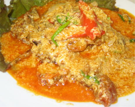やわらかいカニと玉子のカレーあえ